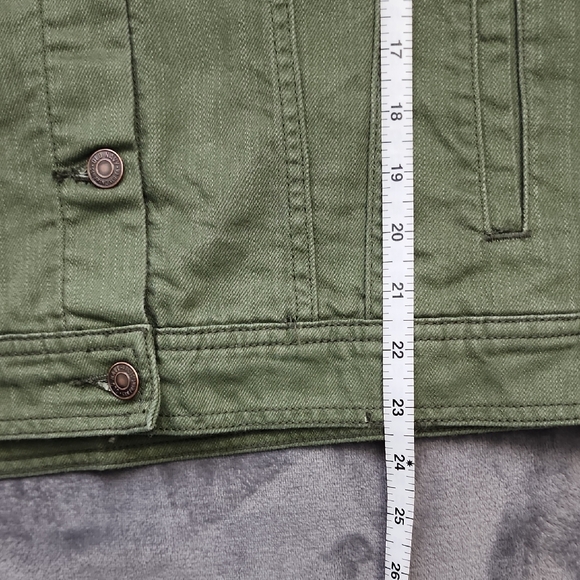 Old Navy Olive Green Jean Jacket - Picture 4 of 8